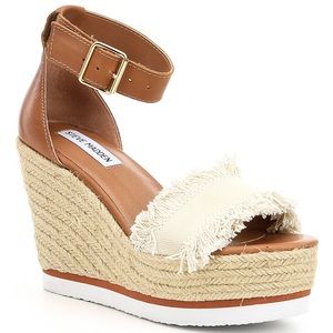 Steve Madden Valley Fringed Platform Wedge Sandal,